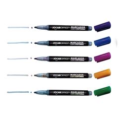 Marcador com Conturno Jocar 5 Cores