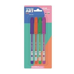 CANETA JOCAR GEL ART 4C NEON 97931