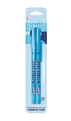 CANETA COMPACT 07 POP MENT 2P AZ PAS 624(210)