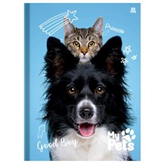 CADERNO BROCH MY PETS 1X1 80F 10433
