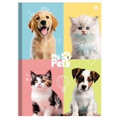 CADERNO BROCH MY PETS 1X1 80F 10433