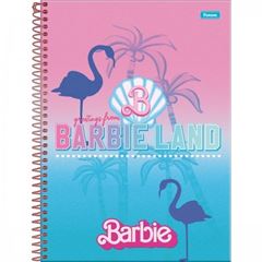 Caderno Capa Dura 1X1 80 Folhas - Barbie Teen