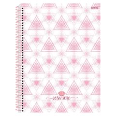 CADERNO CD ROSA ROSE 1X1 80F 10225