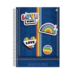 CADERNO CD LOVE WINS 1X1 80F 10228