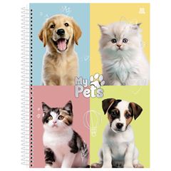 CADERNO CD MY PETS 1X1 80F 10188