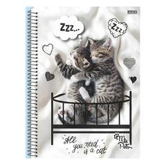 CADERNO CD MY PETS 10X1 160F 10189