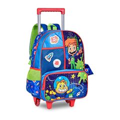 Mochila com Carrinho Gato Galáctico