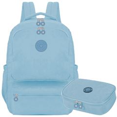 Kit Escolar Yins Crinkle Azul Claro