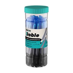 CANETA BAZZE DOBLE 1.0 24P AZ/PT 900043