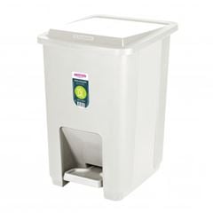 LIXEIRA SANREMO C/PED 15L BCO SR2215