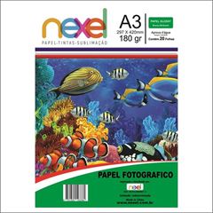 PAPEL GLOSS NEXEL 180G A3 20F 125