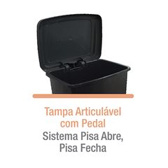 LIXEIRA C/PED 35L PTA 25867PI