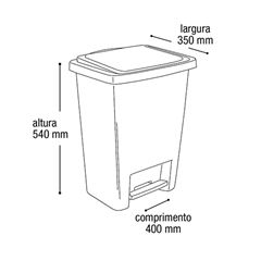 LIXEIRA C/PED 35L PTA 25867PI