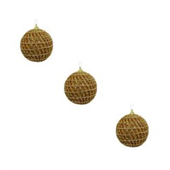 BOLA NAT DECOR GLIT 10CM C/3 HT0854