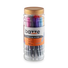CANETA GEL GLITTER BAZZE 24P 904089