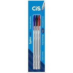 Caneta Cis Spiro Pro 0,7mm 3c 520659