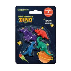 BORRACHA MINI DINO 4P 10192