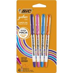 CANETA BIC GEL GELOCITY STIC 4P 522238