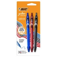 CANETA BIC GEL QUICK DRY 3P 522242