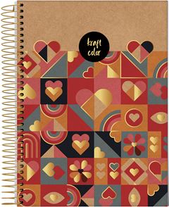 CADERNO 1/8 CD ESP KRAFT COLOR 80F 72771