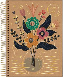 CADERNO 1/8 CD ESP KRAFT COLOR 80F 72771