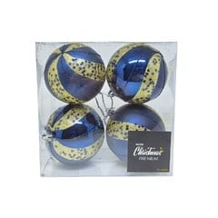 BOLA NAT DEC MIST 8CM C/4 AZ KX2341