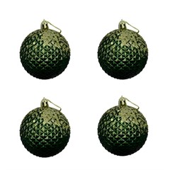 BOLA NAT TEXT 8CM C/4 VD KX2346