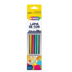 LAPIS COR ACRILEX 6C METALIC 9656