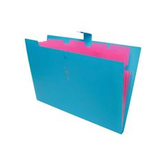 PASTA SANFONA A4 C/5 DV NEON AZ 202530