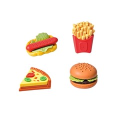BORRACHA MINI FOOD TRENDS 4P 10195