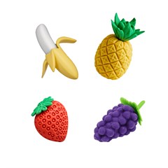BORRACHA MINI FOOD TRENDS 4P 10195
