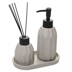 CJ BANHEIRO AROMATTA 3P CINZA 21613