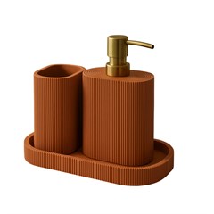 CJ BANHEIRO AROMATTA 3P TERRACOTA 21614