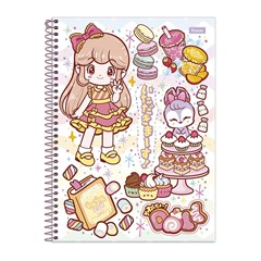 CADERNO CD DOLL 1X1 80F 8297