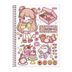 CADERNO CD DOLL 1X1 80F 8297
