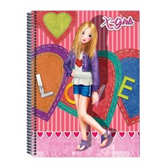 CADERNO CD X-GIRL 10X1 140F 28