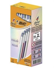 CANETA BIC 4COR PEROLA 12P SORT 530022