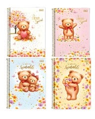 CADERNO CD LOVE BEARS 20X1 320F 398560