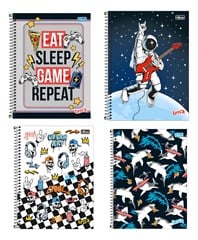 CADERNO CD SPICE 10X1 160F MASC 892041