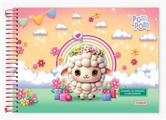 CADERNO DESENHO POM POM 80F 0836011