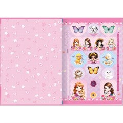 CADERNO 1/4 BROCH JOLIE 48F 129674