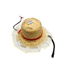 Chápeu de Palha Criança Trança/Renda