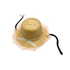 Chápeu de Palha Criança Trança/Renda