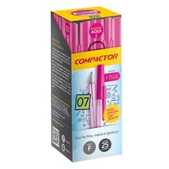 Caneta Compactor 07 Pink 25 Unidades