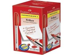 Caneta Esferográfica Faber-Castell Trilux Vermelha